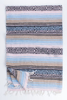 Blue & Pink Striped Baja Blanket