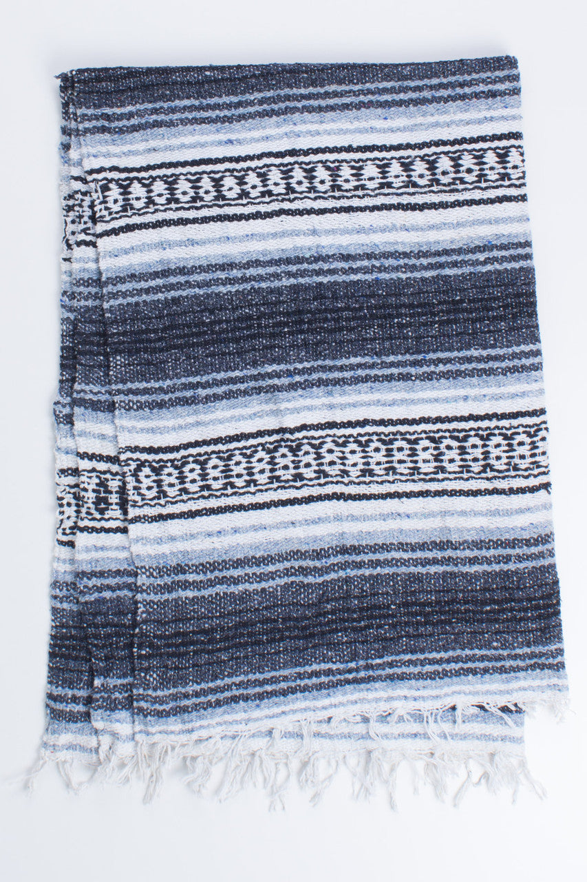 Small Blue & Grey Baja Blanket