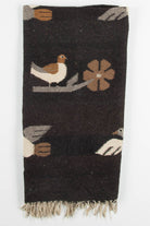 Brown Bird & Flower Vintage Rug