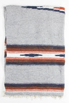 Navy Rust & Grey Vintage Blanket
