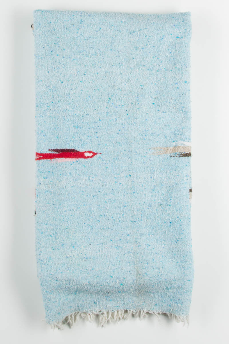 Sky Blue Bird Vintage Blanket