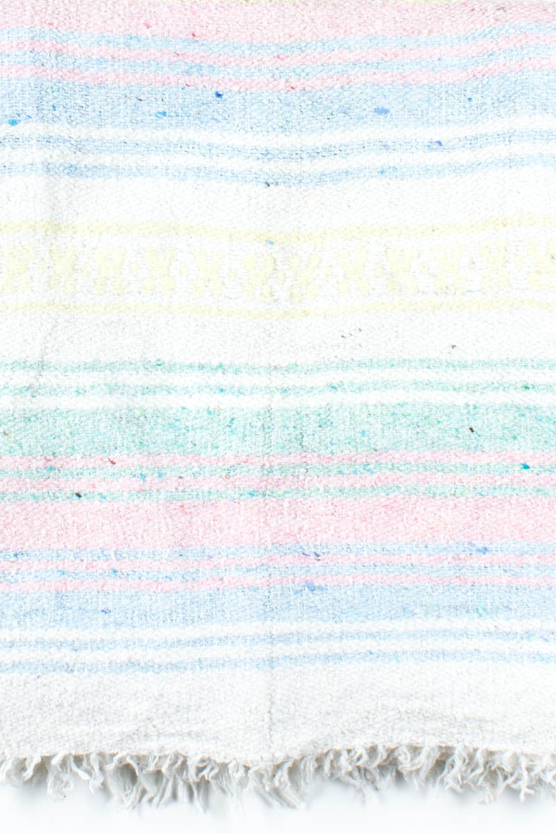 White Pastels Vintage Blanket