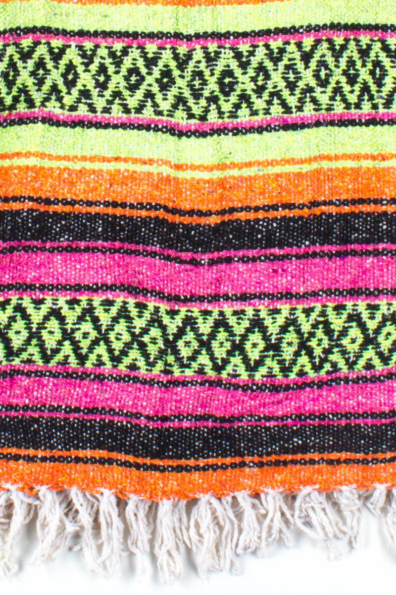 Neon Stripe Vintage Blanket