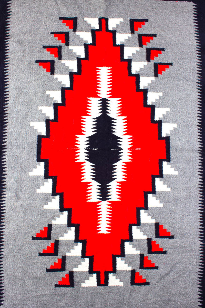 Red & Navy Aztec Vintage Blanket