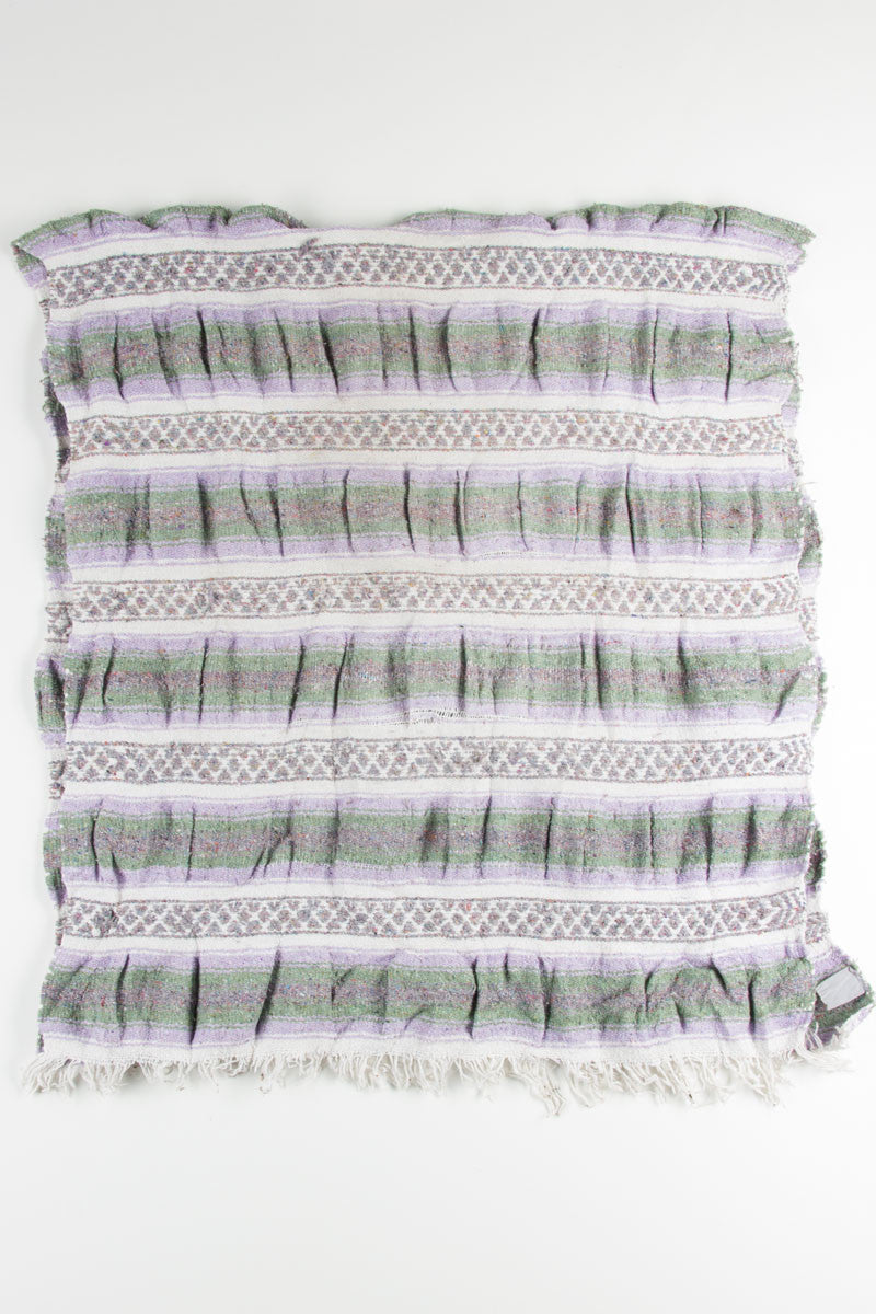 Lavender & Green Striped Blanket