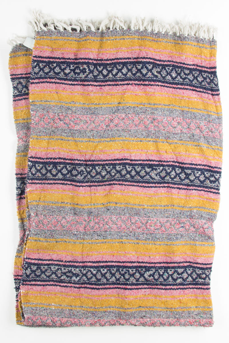 Pink & Gold Striped Blanket