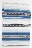 Blue Striped Baja Blanket