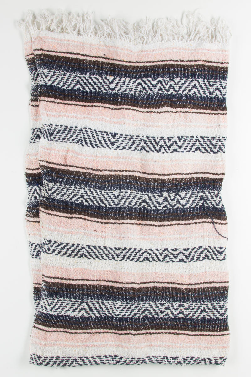 Pink & Brown Striped Blanket