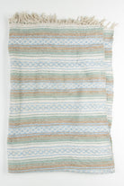 Blue and Green Striped Baja Blanket