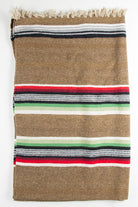 Brown Multicolored Striped Baja Blanket