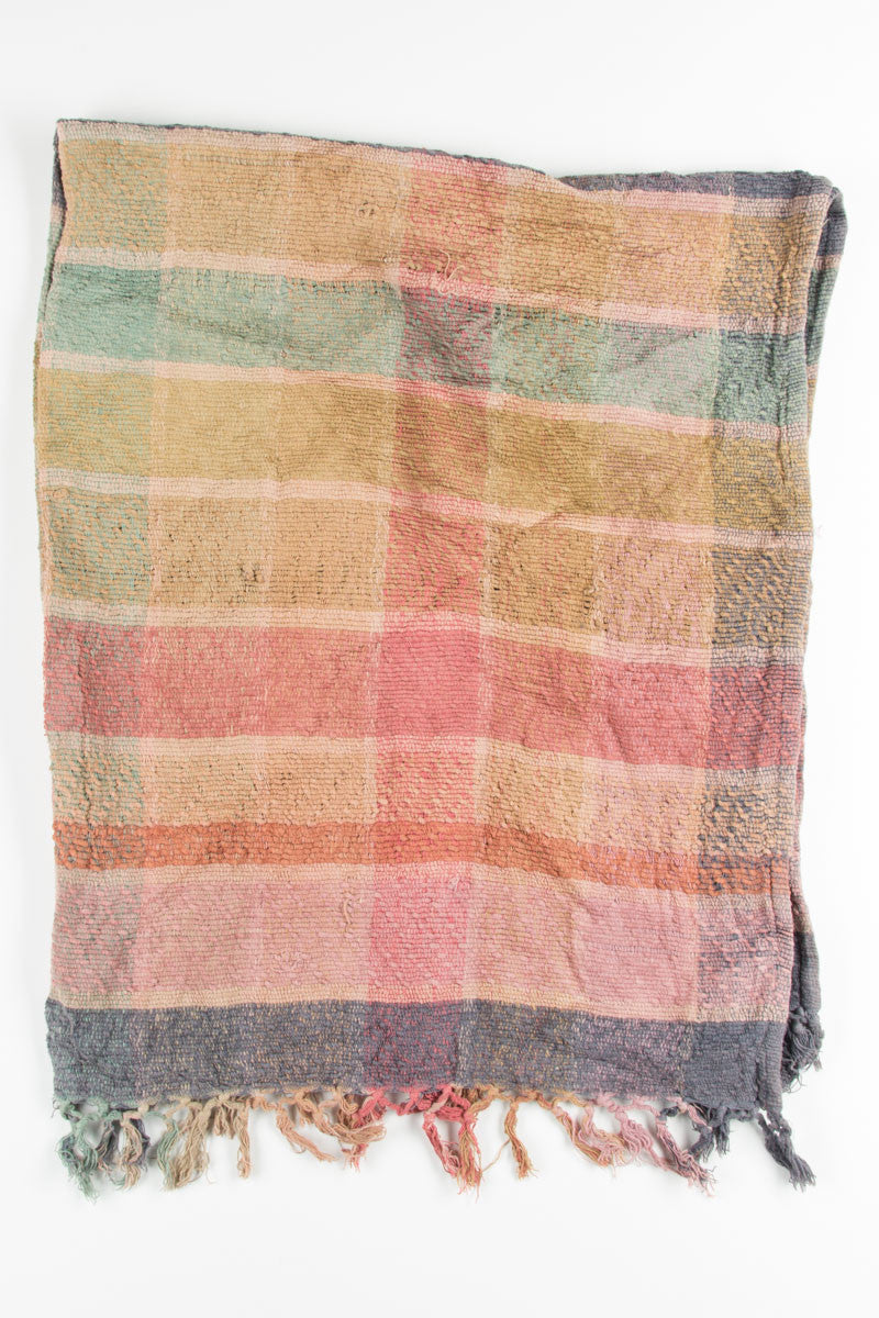 Pink Plaid Woven Blanket