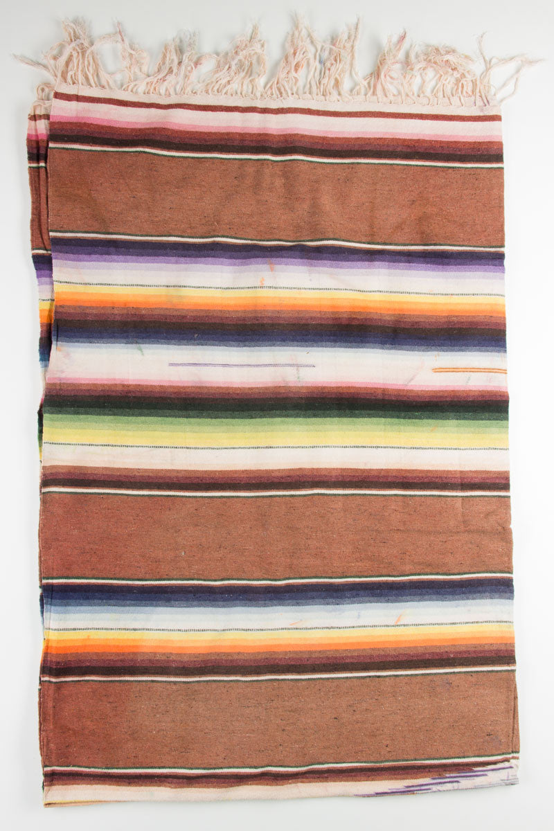 Rust Rainbow Baja Blanket