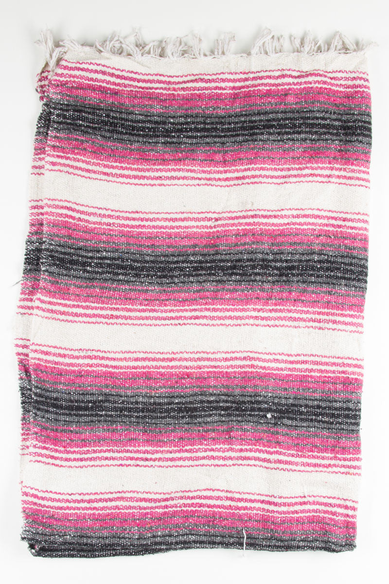 Pink & Charcoal Baja Blanket