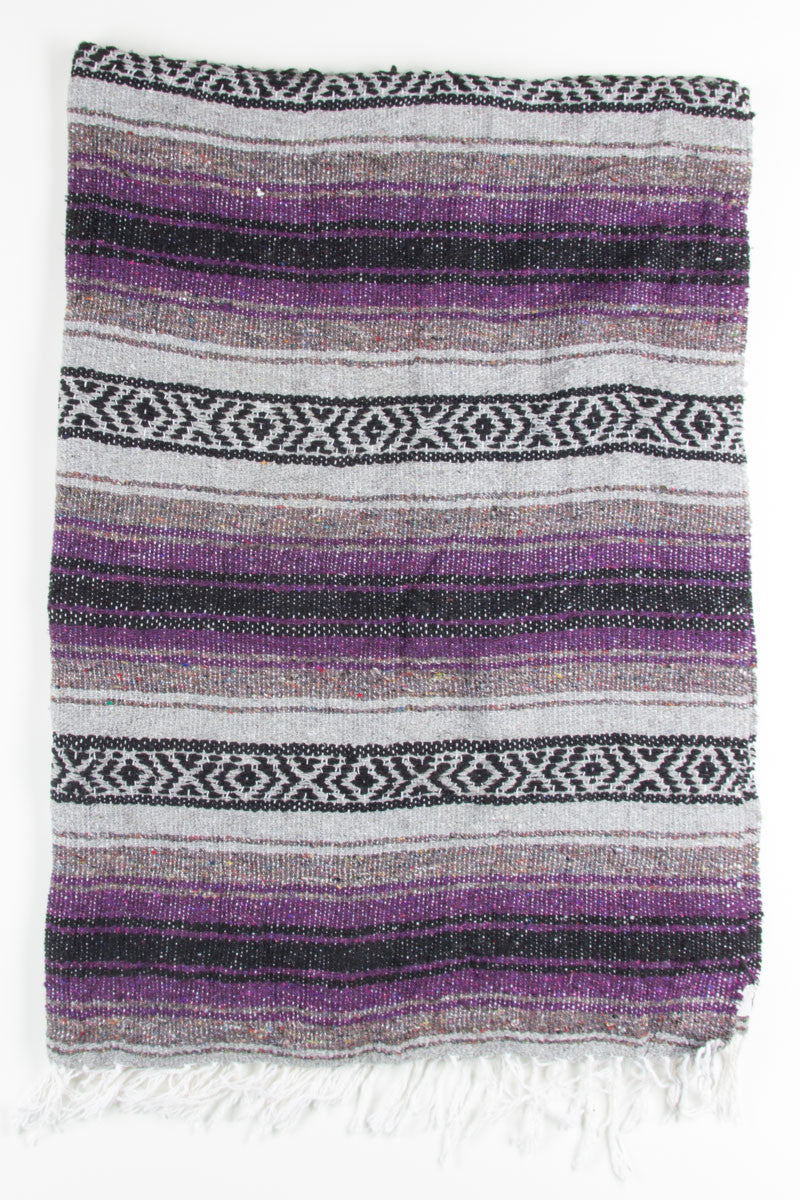 Purple & Grey Baja Blanket