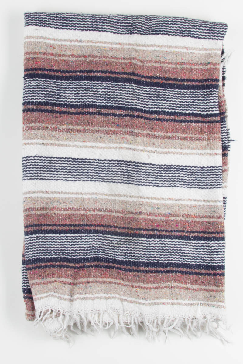 Navy & Mauve Vintage Blanket