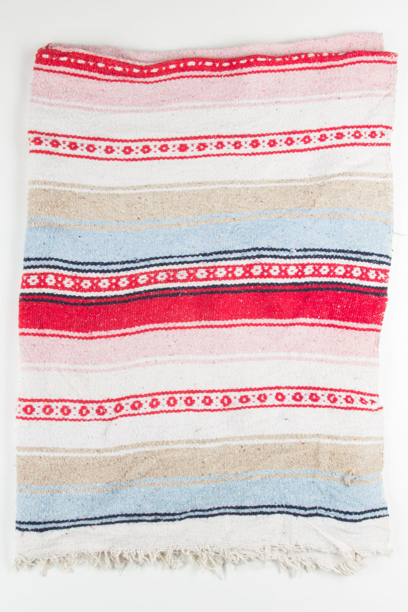 Multicolored Striped Baja Blanket