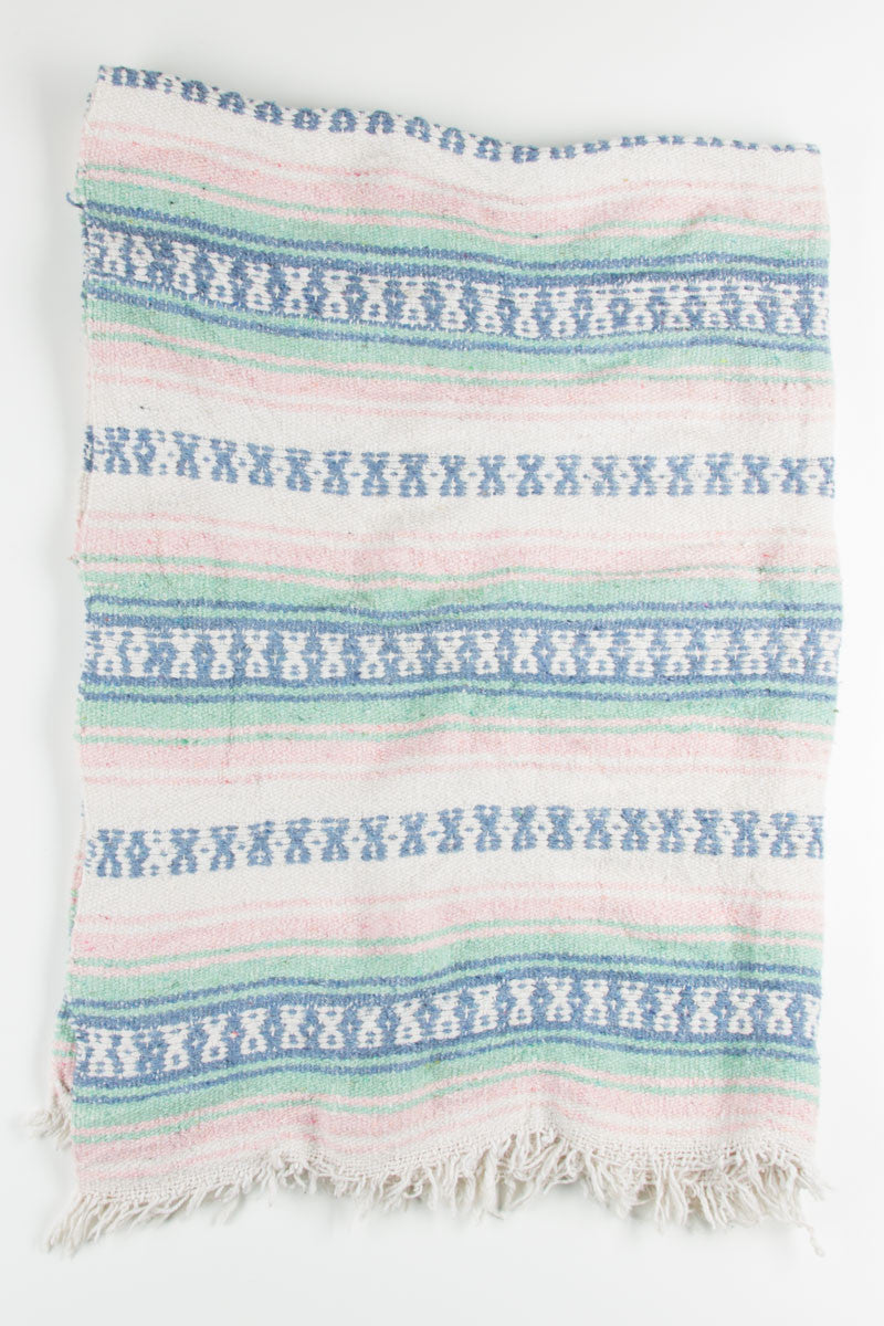 Pastel Striped Baja Blanket