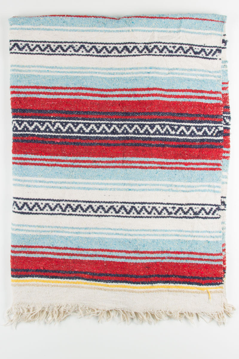 Red & Blue Striped Baja Blanket
