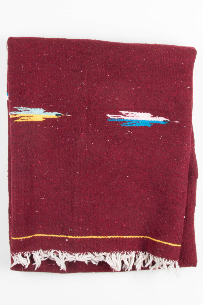Dark Red Bird Vintage Blanket