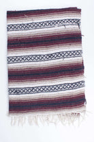 Burgundy & Tan Baja Blanket