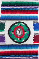 Blue & Green Faces Vintage Blanket