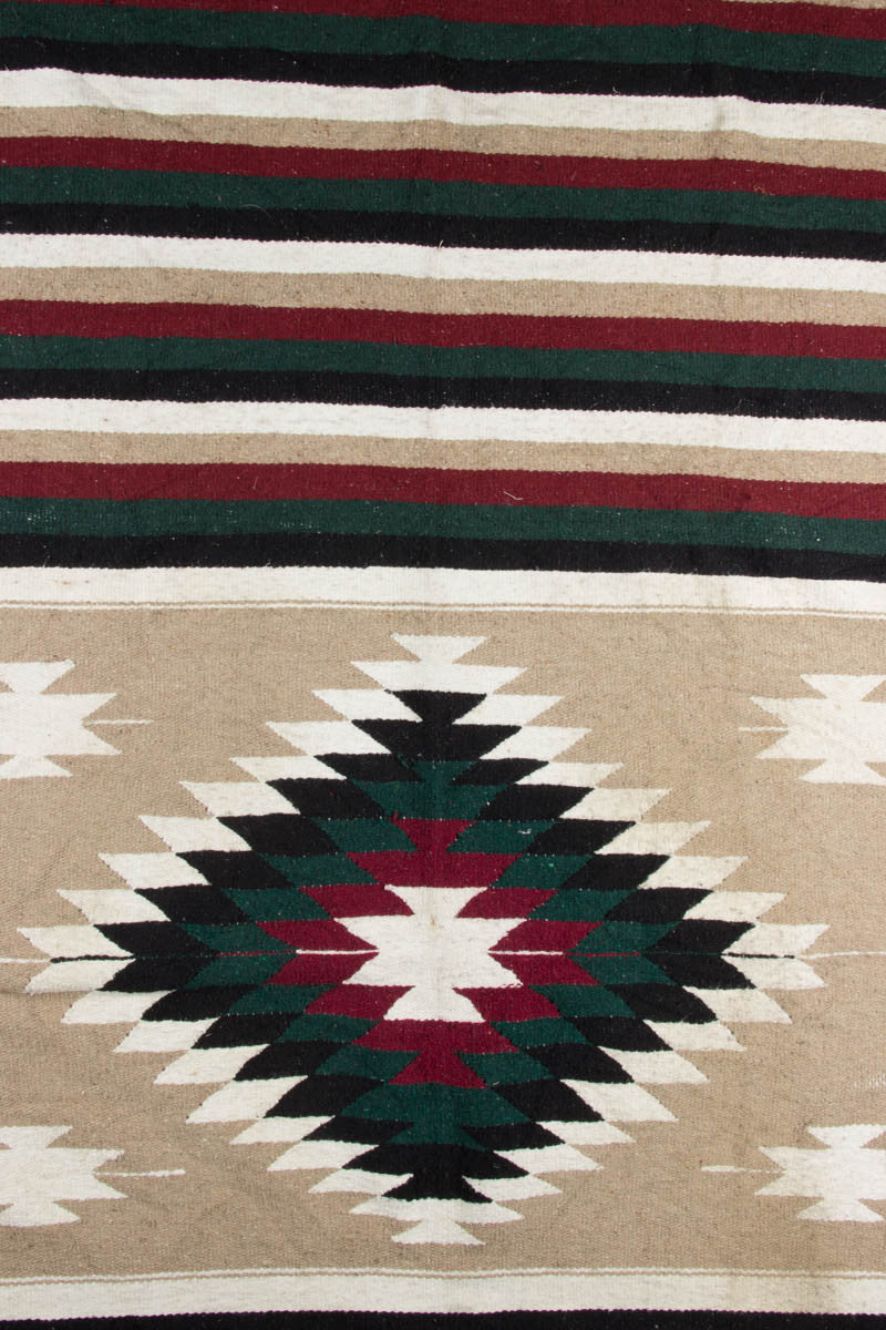 Red, Green, & Tan Vintage Blanket 1