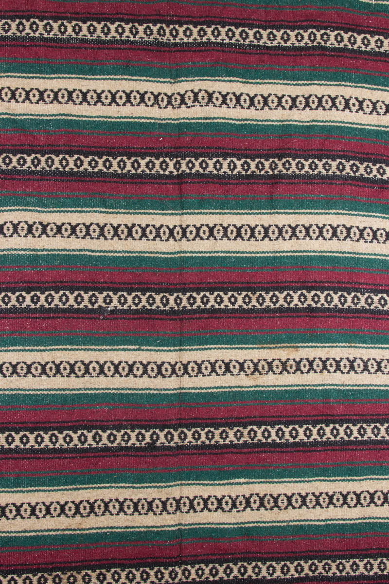 Red, Green, & Tan Vintage Blanket