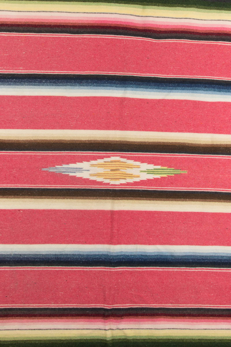 Pink Rainbow Vintage Woven Blanket