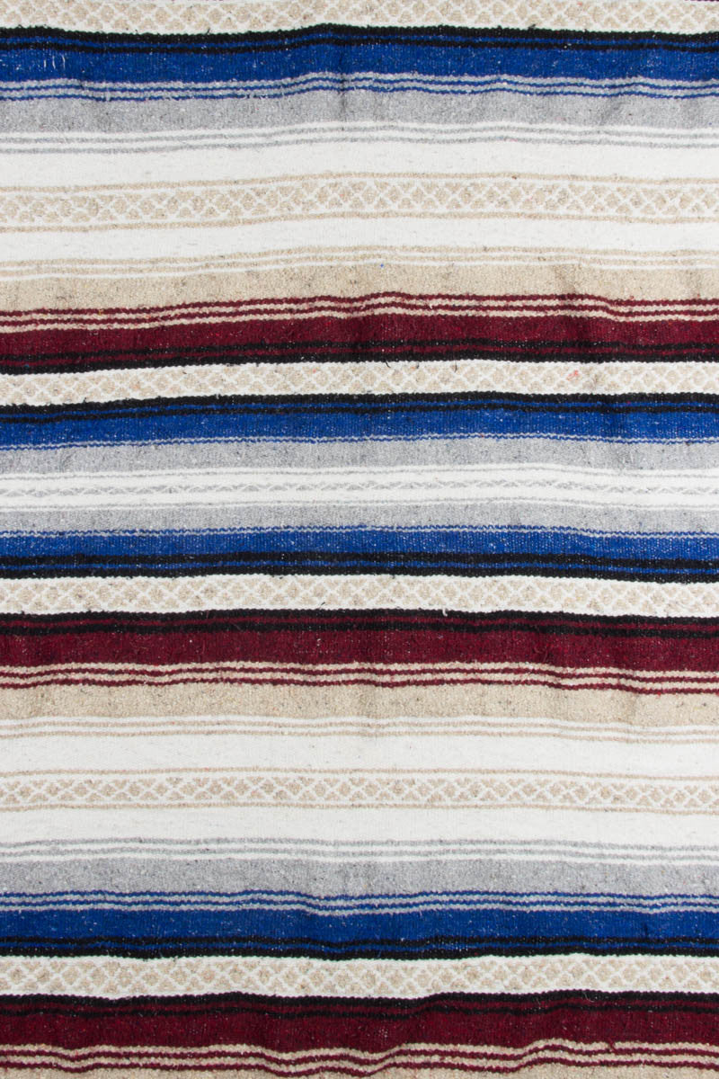 Burgundy & Blue Vintage Blanket