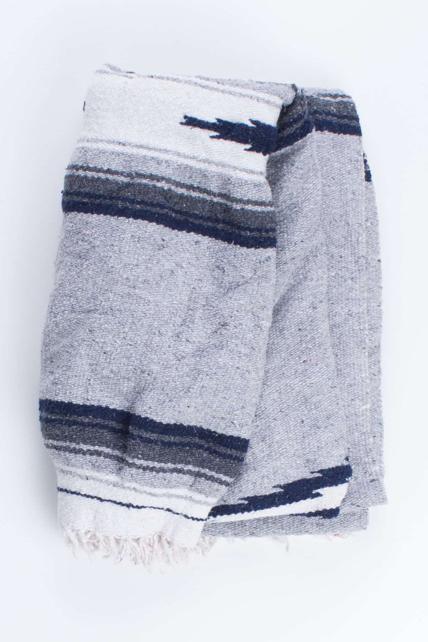 Navy & Grey Baja Blanket