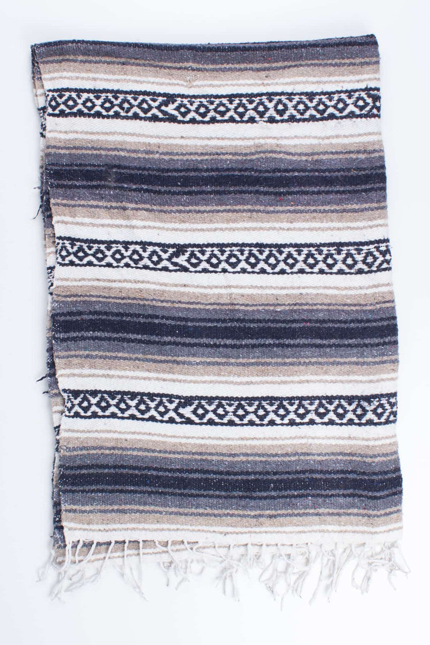 Grey & Tan Baja Blanket 1
