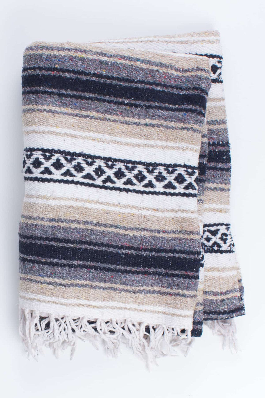 Striped Tan Baja Blanket