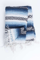 Blue Striped Woven Blanket