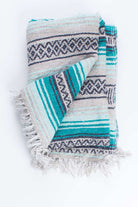 Aqua Striped Baja Blanket