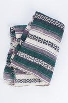 Green & Grey Baja Throw Blanket