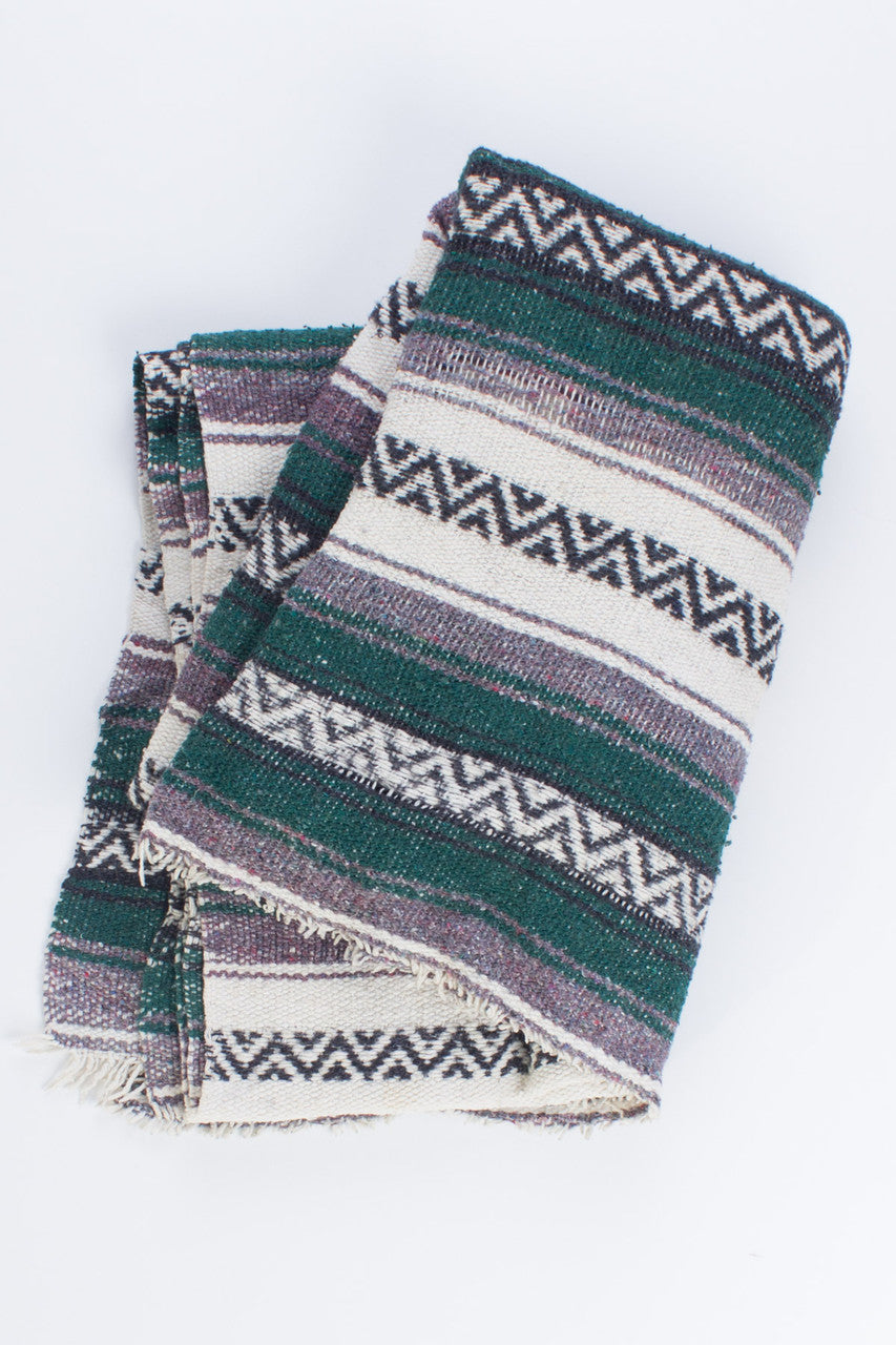 Green & Grey Baja Throw Blanket