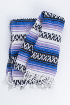 Blue & Purple Striped Baja Blanket