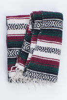 Burgundy & Green Baja Blanket
