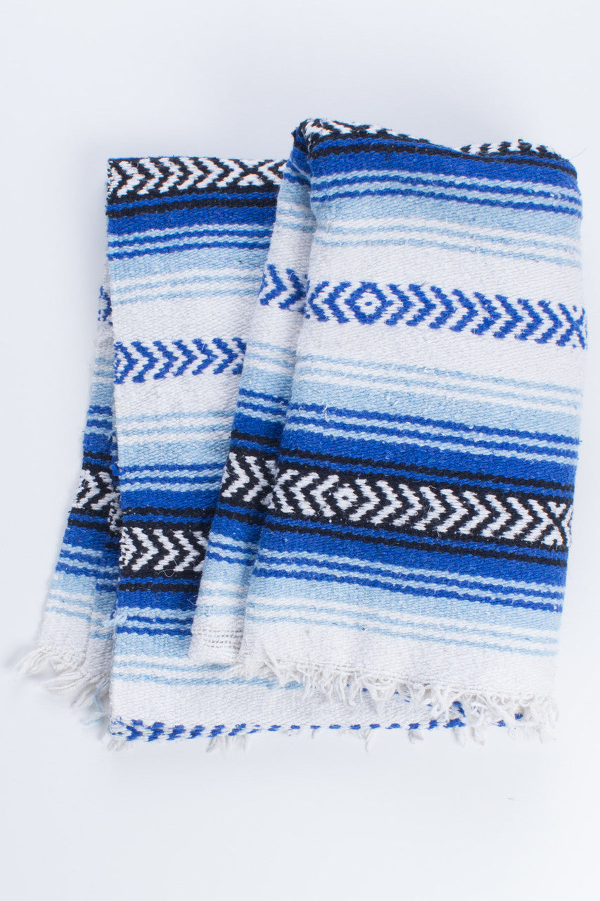 Blues Woven Baja Blanket