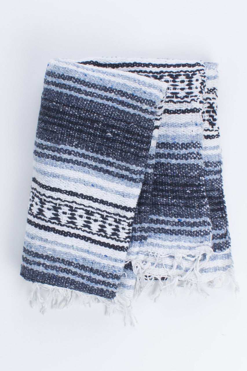 Small Blue & Grey Baja Blanket