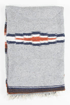 Navy Rust & Grey Vintage Blanket