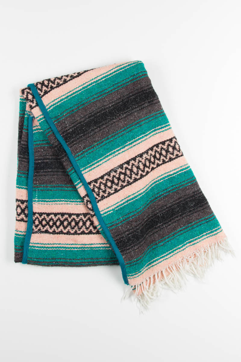 Teal & Pink Vintage Blanket