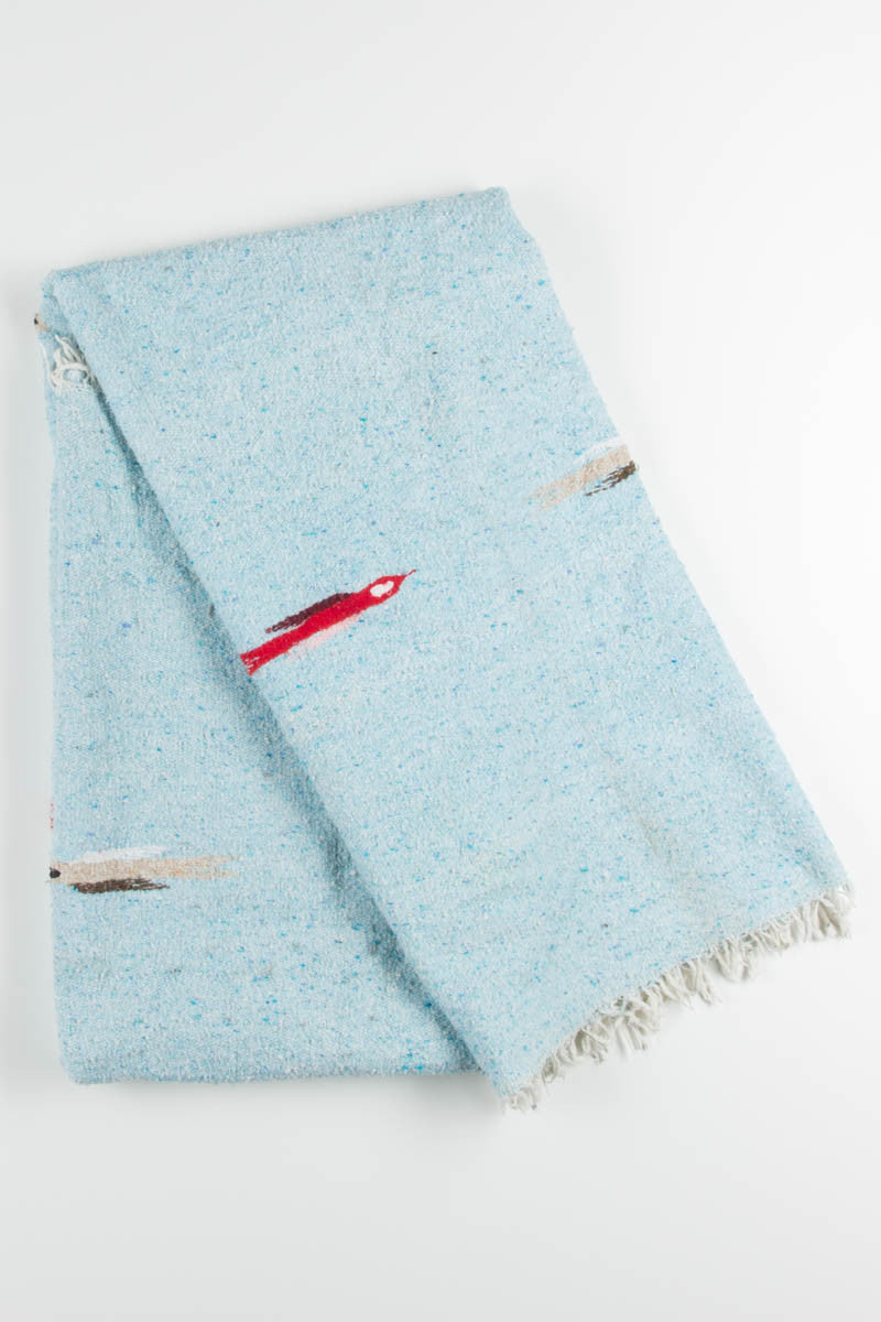 Sky Blue Bird Vintage Blanket