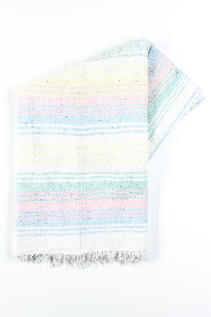 White Pastels Vintage Blanket