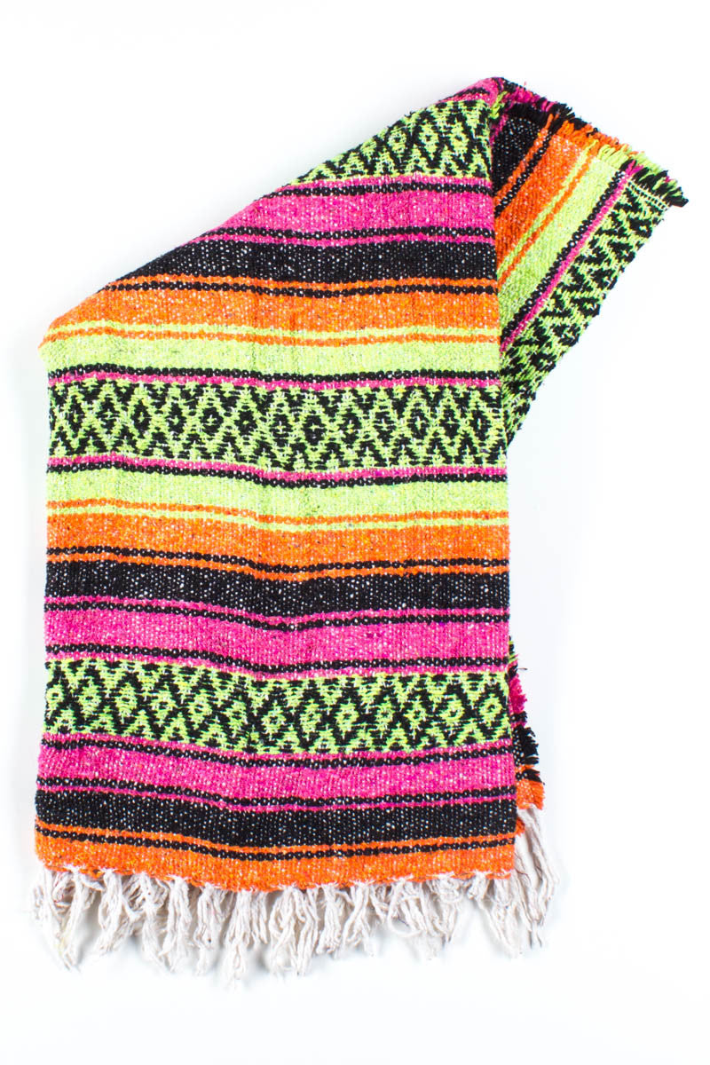 Neon Stripe Vintage Blanket
