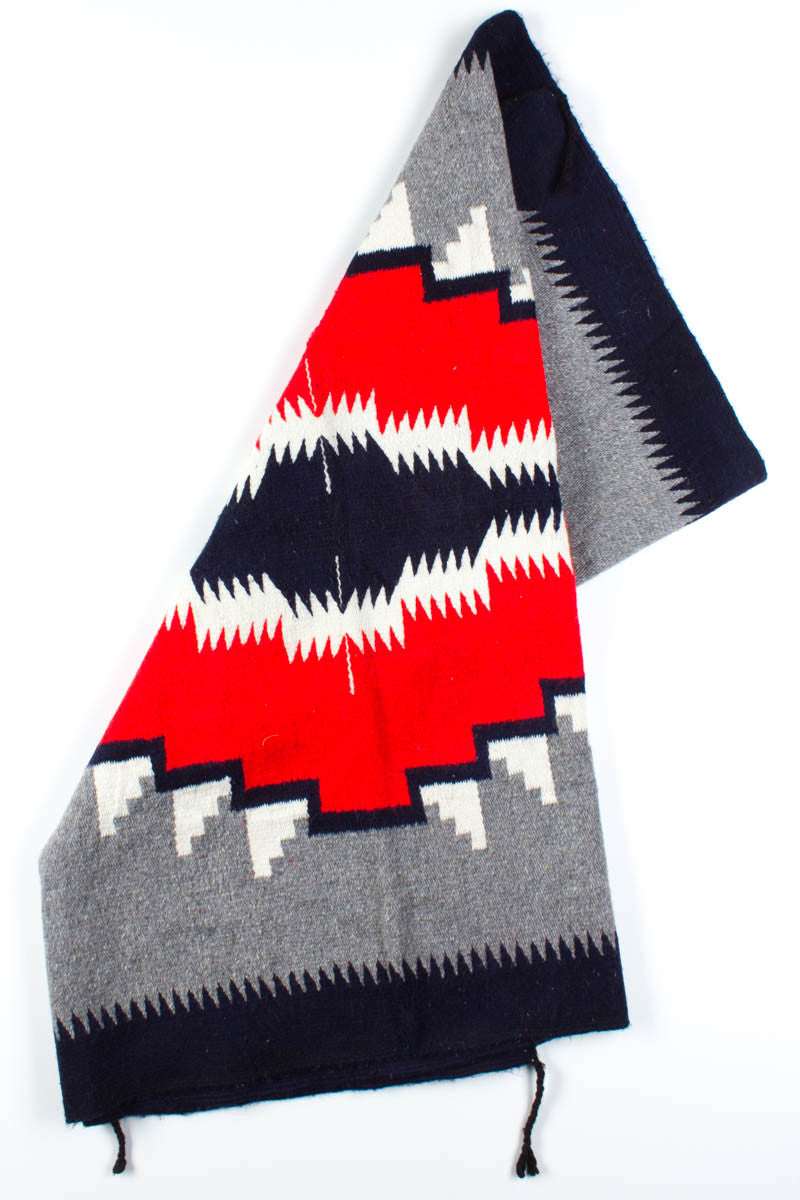 Red & Navy Aztec Vintage Blanket