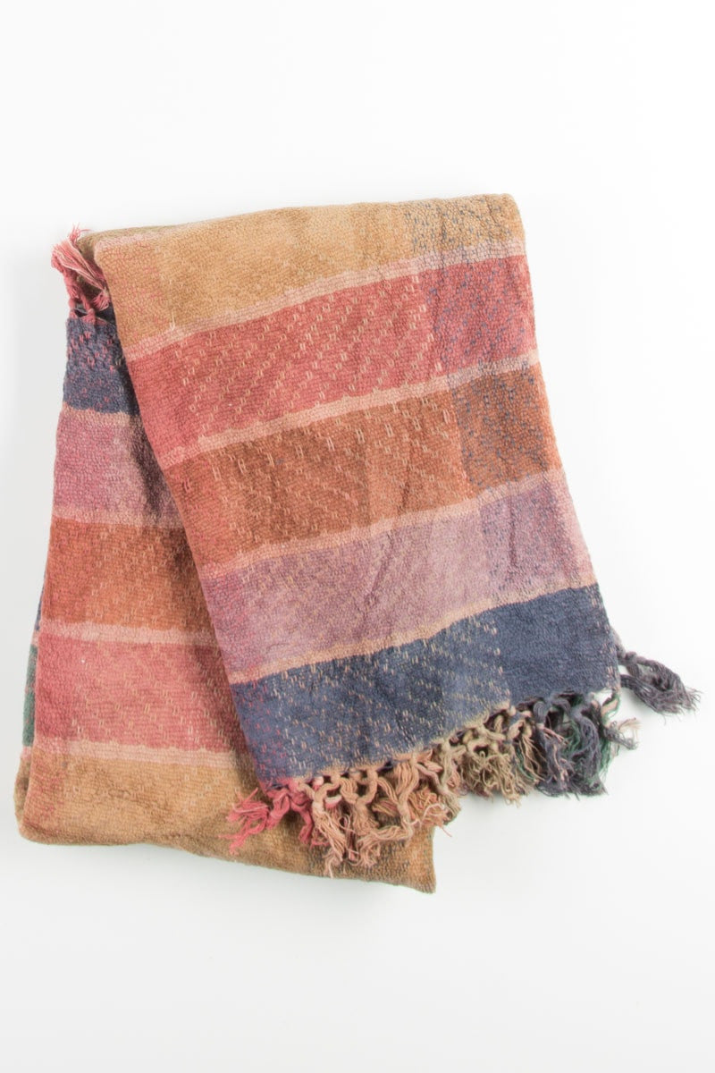Pink Striped Vintage Blanket