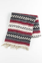 Burgundy Baja Blanket