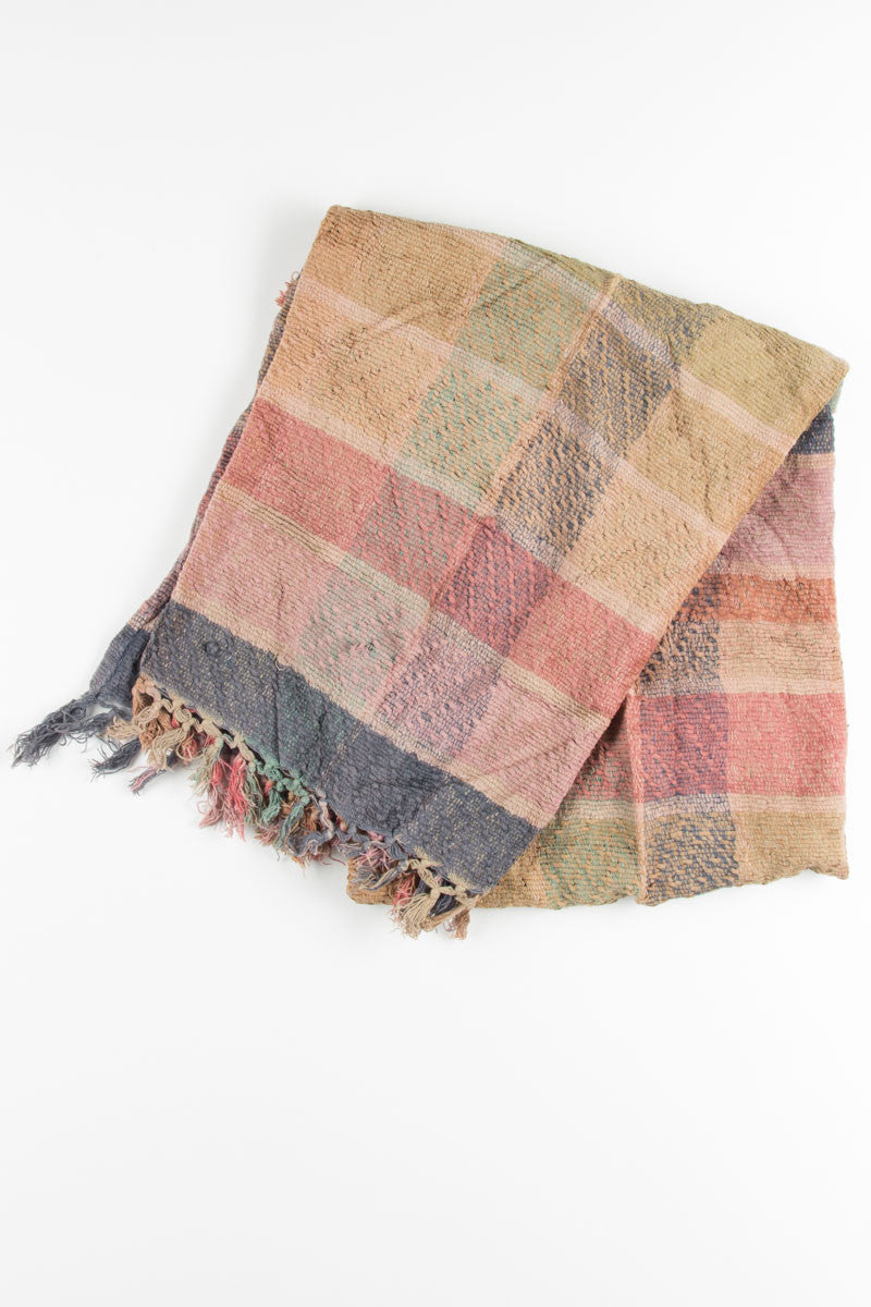 Pink Plaid Woven Blanket