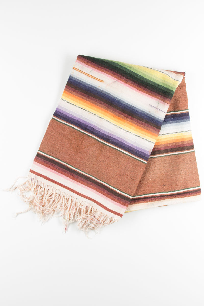Rust Rainbow Baja Blanket